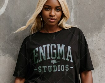 Oversize Black T Shirt Mockup / Diverse Black Model Mockup / Mocks estetici / Bella Canvas Black Shirt / Plus Sized / Trendy Mock / Urban