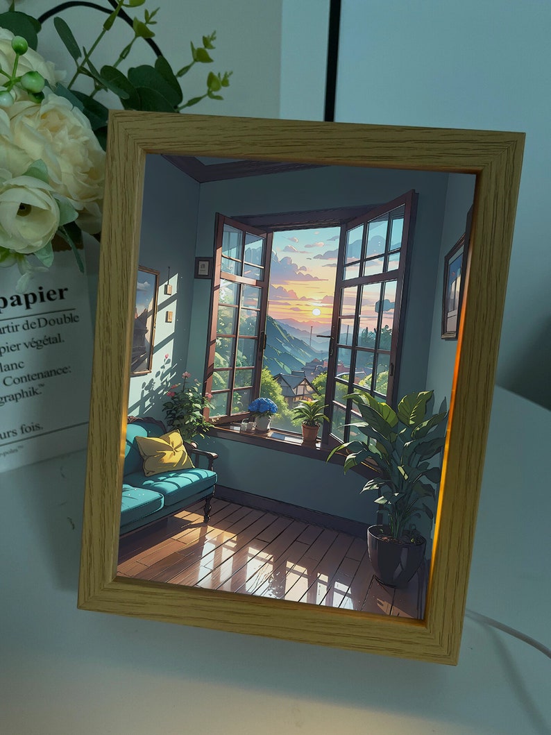 Art Line Drawing Light Painting, Wall Art Light Box, Wall Hanging Decoration, Bedside Novelty