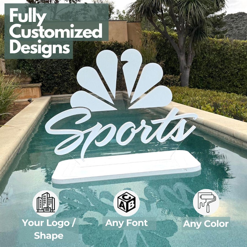 Pool Table Signs Lettering Custom Floating Letters for Pool | Large Floating Foam Letters | Custom ...