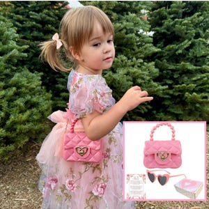Toddler Purse Designer with Sunglasses & Gift Box | Baby Purse Kids Purse Little Girl Purse 1 2 3 Year Old | Mini Purse For Toddler Handbag