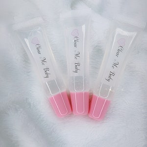 Clear Me Baby Gloss / High Shine Lipgloss/ Mint Flavor Clear Gloss/ Moisturizing Lipgloss/ Squeeze Tube Gloss