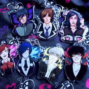 Persona P3-P5 Protagonists 2.5" Acrylic Keychains
