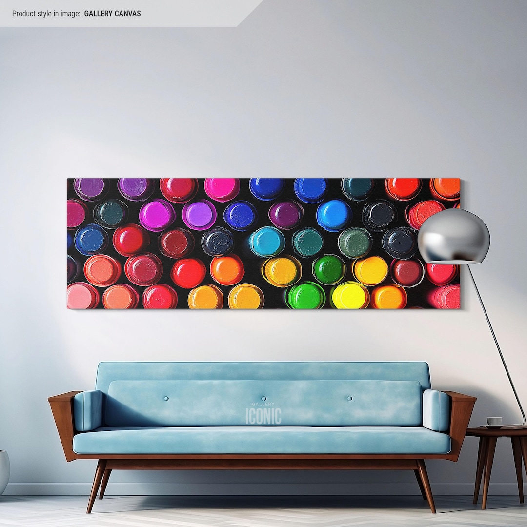 Colorful Crayons Abstract Canvas Print | Panoramic Wall Art - Etsy