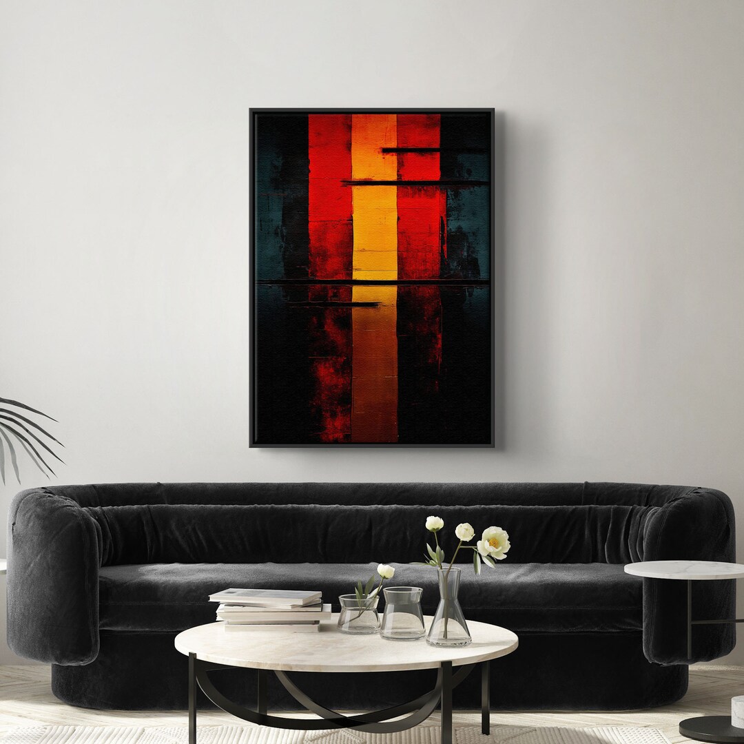 Abstraktes Baum Wandbild – Druck Auf Leinwand, 65x130 Cm, Mit Innenrahmen, Für Wohnzimmer & Büro
