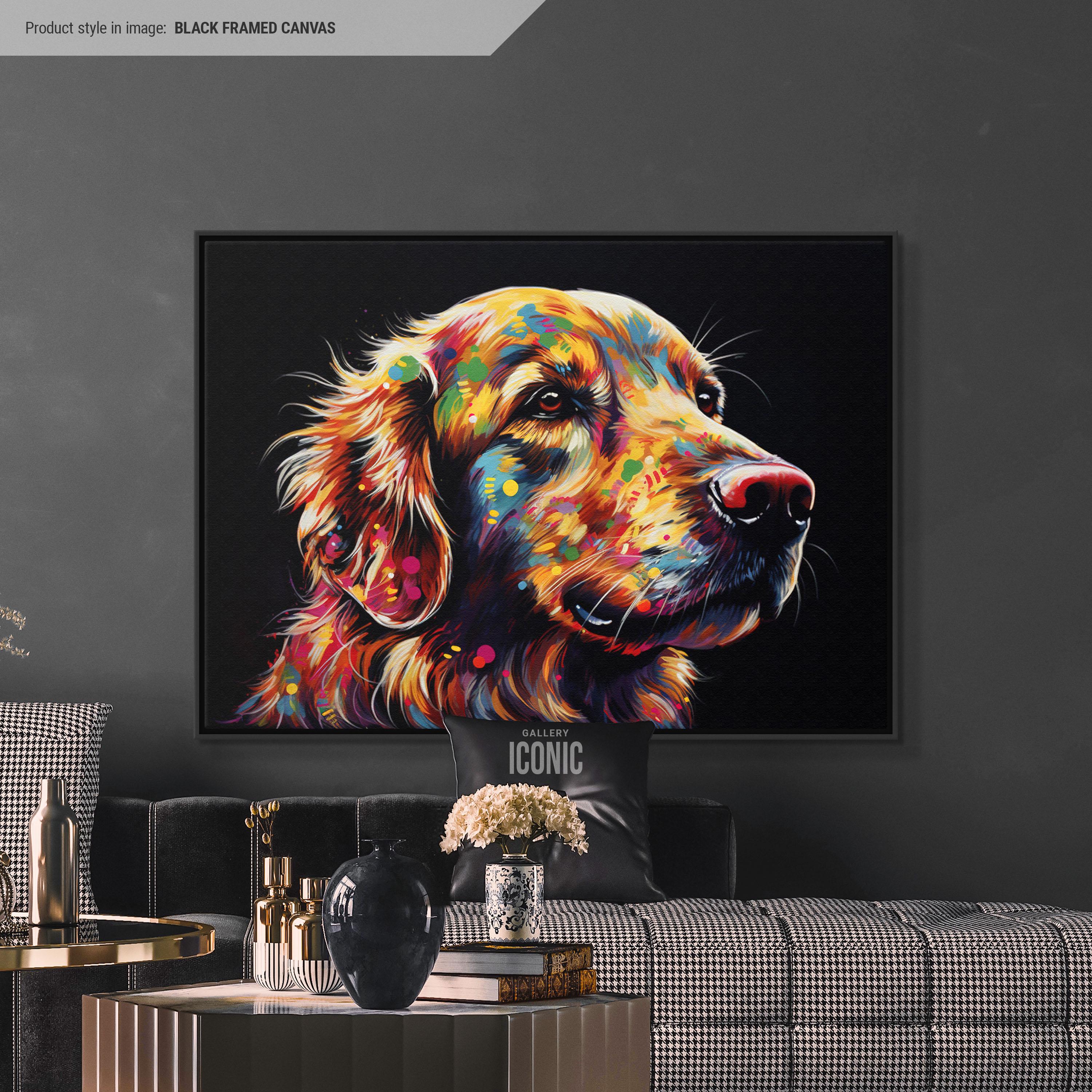Golden retriever canvas art discount