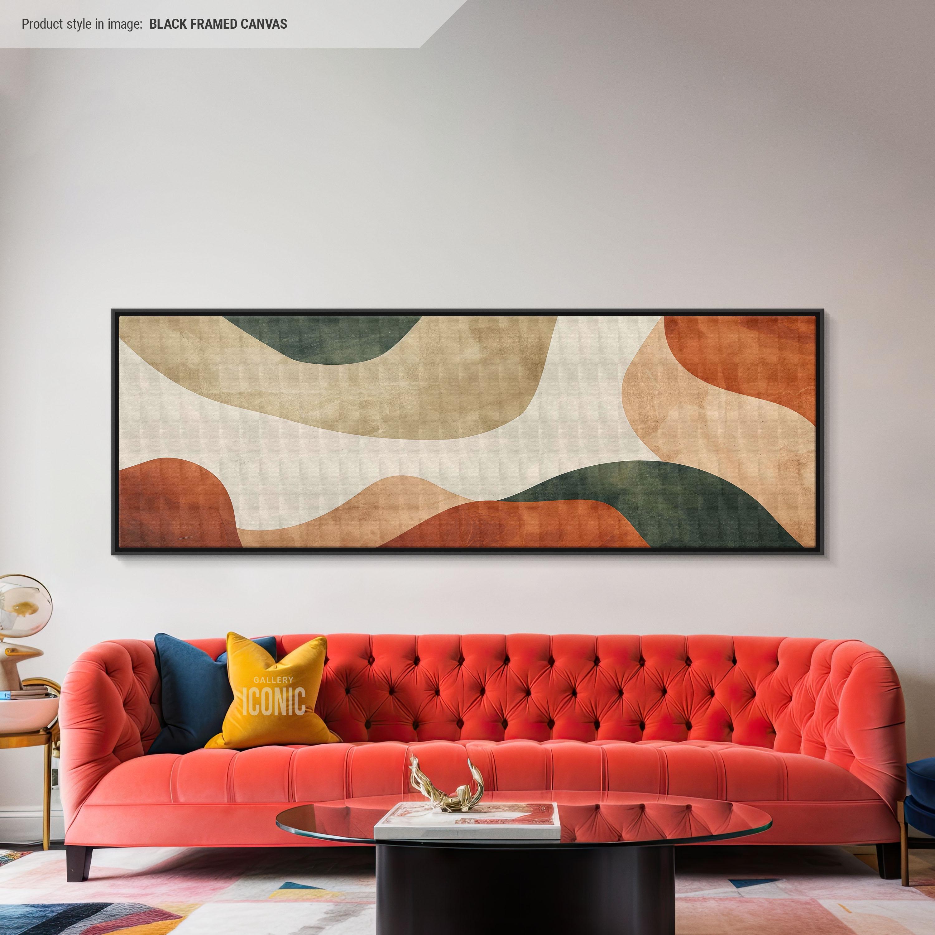Mid Century Modern Abstract Canvas Art | Geometric Shapes Print - Etsy