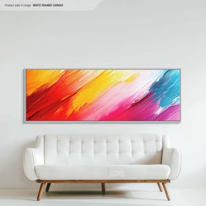 Toile d'art mural abstrait : design coloré et audacieux (avec ou sans cadre)