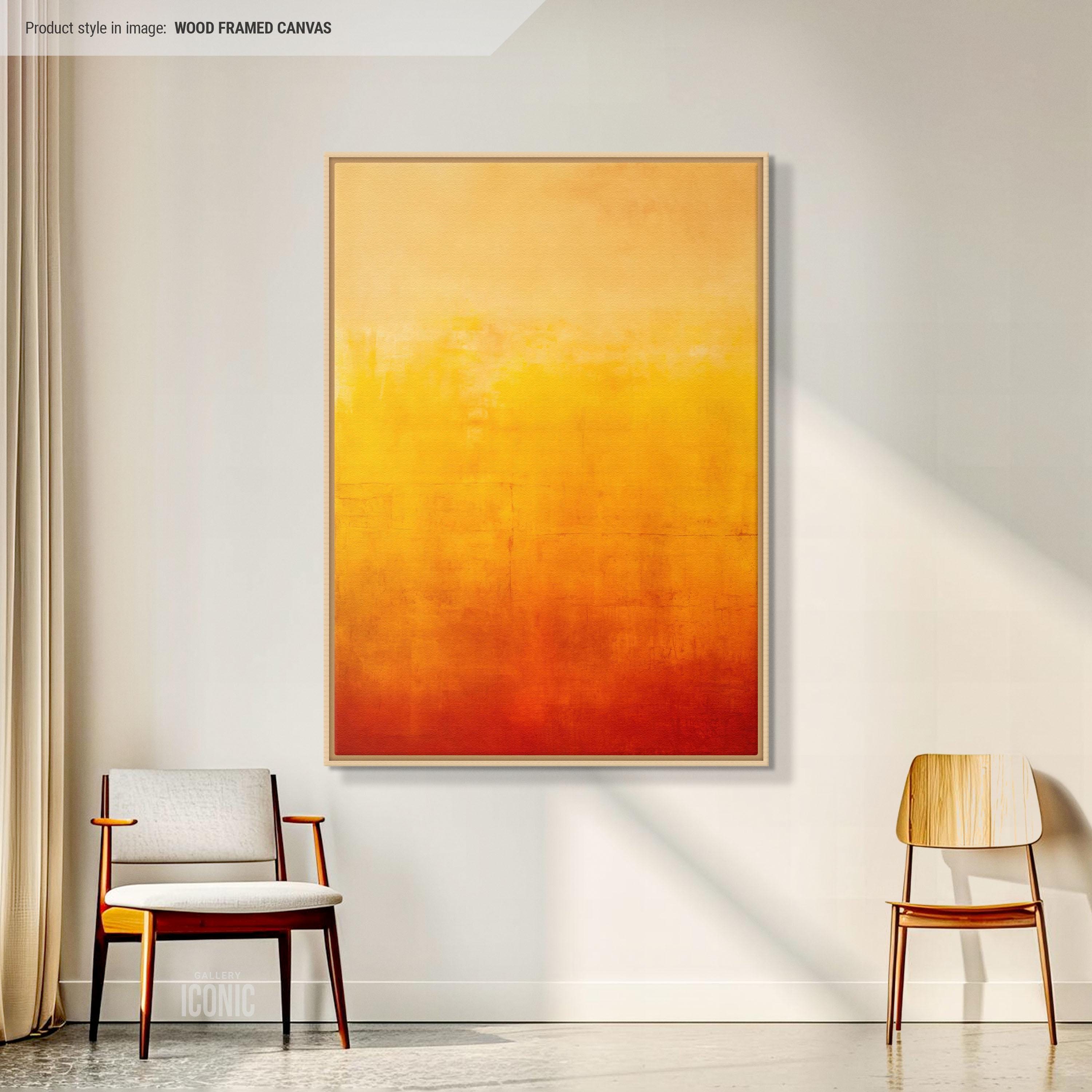 Yellow & Orange Abstract Canvas Print | Framed Modern Wall Decor - Etsy