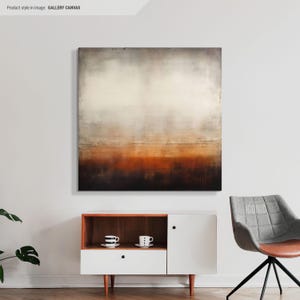 Beige, Orange & Brown Abstract Canvas Art | Framed Modern Wall Art | Large Colorful Painting | Aesthetic Wall Decor | Living Room Wall Art
