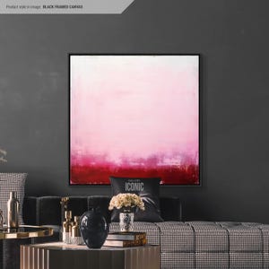Pink & Magenta Abstract Canvas Art | Framed Modern Wall Art | Large Colorful Painting | Aesthetic Wall Decor | Living Room Wall Art