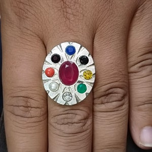 Handmade Trillionaire Maker Real Magic Ring 945 Wealth Lottery Money Success A | Most Powerful & Divine Ring Multi Color Stone