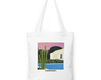 DESERT HOUSE #1. Cotton tote bag. Palm Springs vibes, architectural prints, desert life.