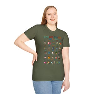 Camiseta con alfabeto de habilidades de afrontamiento, camiseta de concienciación sobre la salud mental, camiseta para aliviar la ansiedad, camiseta unisex de estilo suave, camiseta para el manejo del estrés