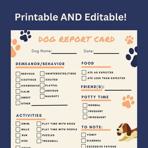 Dog Report Card - Etsy