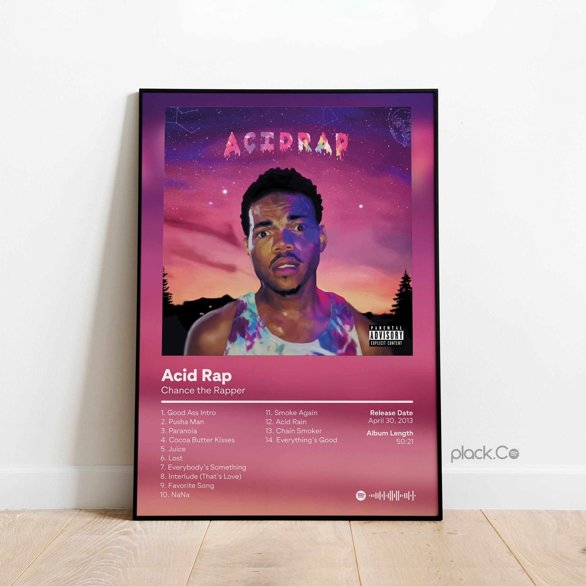 Chance the Rapper Acid Rap Custom Album Print Hip Hop Wall Art Personalized Album Cover Chance the Rapper Poster Custom Album Etsy