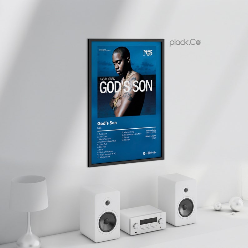 Nas God's Son Custom Album Poster Nas Poster Custom Album Hip Hop Album