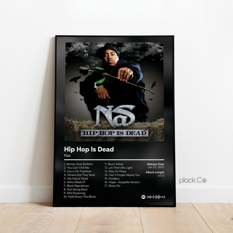 Nas Hip Hop is Dead Custom Album Poster Nas Poster Custom Album Hip Hop