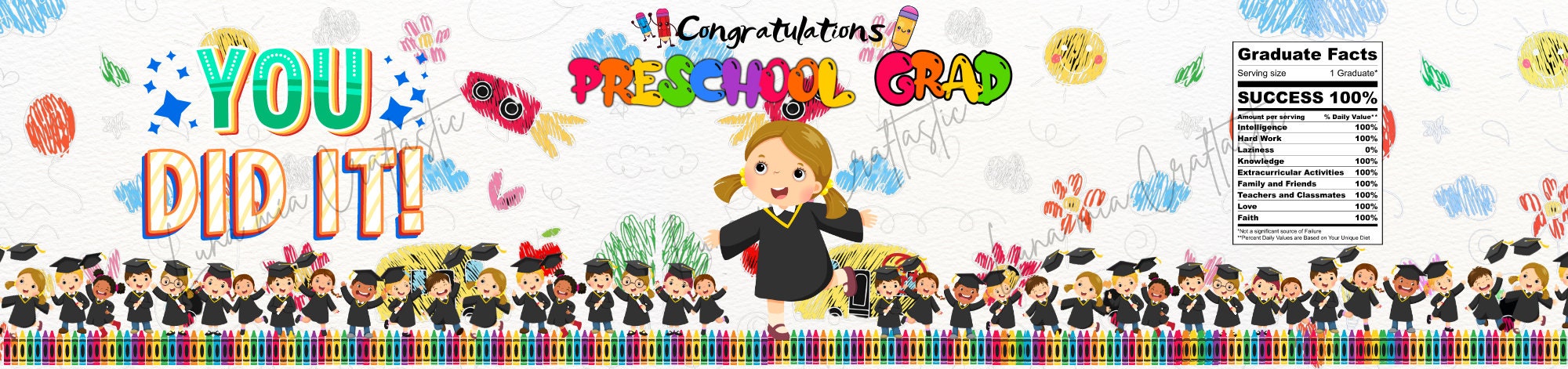 Preschool Graduation Party Water Bottle Labels - Etsy