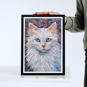 Cats Print, Wall Art Print, Bedroom Decor, Mother&#39;s Day Gift, Digital Prints, Decor Printable Wall Art, Digital Download, Angora Cat