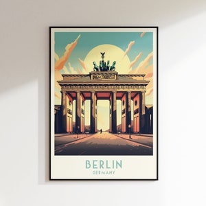 Berlin Travel Print, Germany Print, Germany, Home Decor, Retro Wall Art, Wedding Gift, Birthday Gift, Digital Print, Berlin Poster