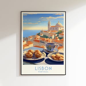 Lisbon Travel Print, Portugal Print, Portugal Poster, Home Decor, Wall Art, Wedding Gift, Birthday Gift, Digital Print, Lisbon Poster