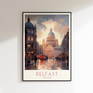 Belfast Travel Print, Ireland Print, Ireland, Home Decor, Wall Art, Wedding Gift, Birthday Gift, Digital Print, Belfast Poster
