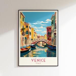 Venice Travel Print, Italy Print, Italy, Home Decor, Retro Wall Art, Wedding Gift, Birthday Gift, Digital Print, Poster, Venice Poster