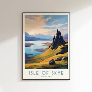 Isle of the Skye Travel Print, Scotland Print, Scotland, Home Decor, Wall Art, Wedding Gift, Birthday Gift, Digital Print, Isle Poster