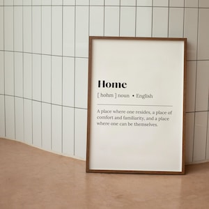 Home Definition Print, Wall Art Print, Printable Poster, Minimalist Poster, Digital Prints, Decor Printable Wall Art, Digital Download