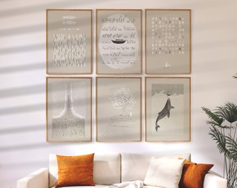 Christian Art Prints: Bible Stories Beige Wall Decor (Digital Download)