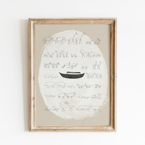 Die Arche Noah: Minimalistische Bibel Illustration (Digitaler Download)