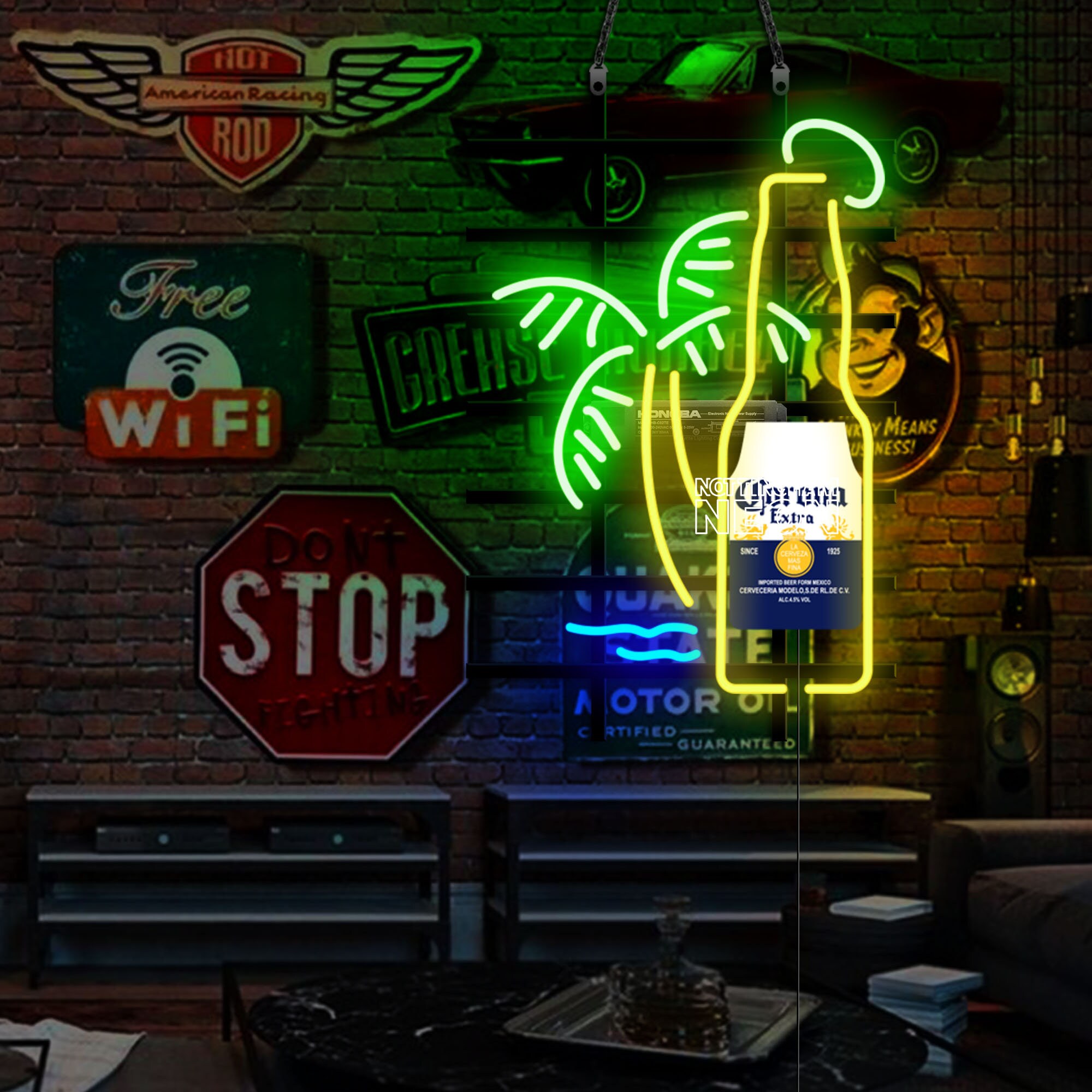 Beer Bar Corona Extra Neon Beer Sign Vintage Beer Sign Wall Hanging Personalized Gifts Real