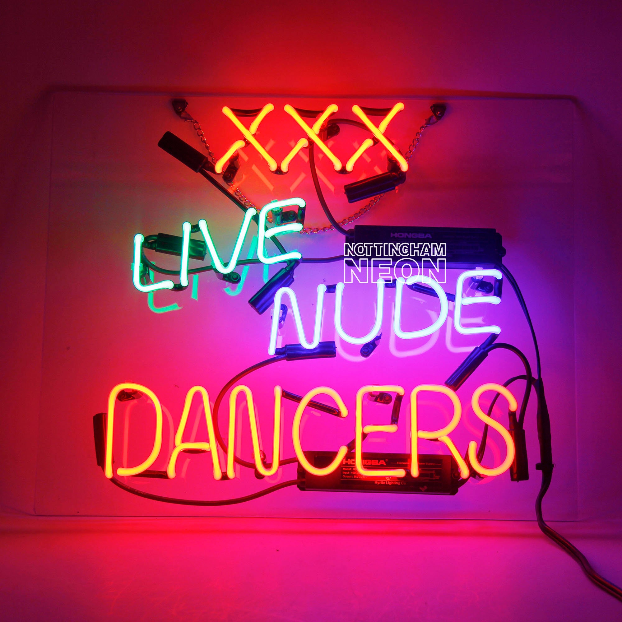 XXX Live Nude Dancers Neon Bar Sign Nightclub Home Room Wall Decor