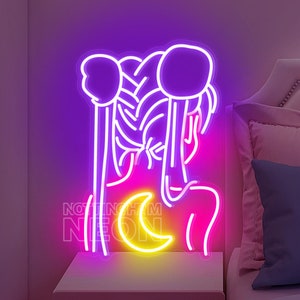 Gift For Her Custom Anime Sailor01 Moon01 Handmade LED Neon Sign Personalized gifts For Kid's Room Party Supplies Home Decoration