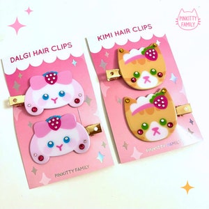 Cute Makeup Hair Clips Mignonnes Pinces à cheveux sans pli Pinces à cheveux chat lapin Kawaii Hair Clips Griffe de cheveux mignonne image 1