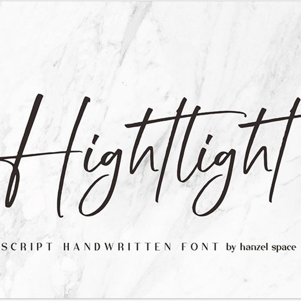Hightlight font, basic font, modern font