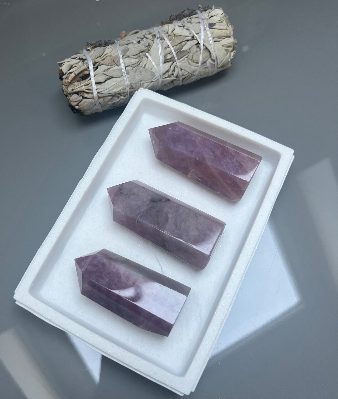 Lavender Rose Quartz Crystal Tower, Lavender Rose Quartz Point Etsy