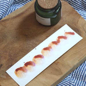 Hand-Painted Watercolor Bookmark: Wabi Sabi Art, Thick Ivory Paper