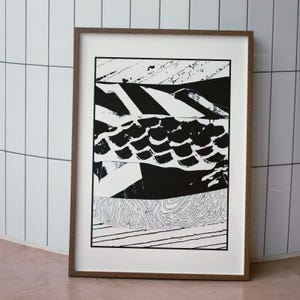 Minimalist Graphic Art Print: Black and White Modern Poster