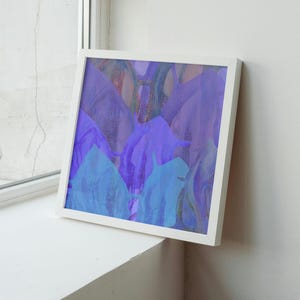 Square abstract organic poster- version IV, 20x20, 30x30, 40x40, 50x50 cm, “Fog inside a leaf&quot;
