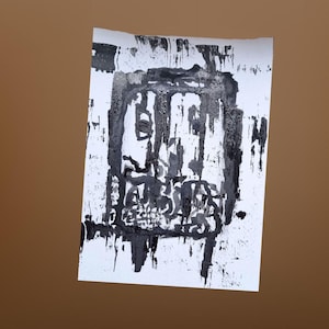 Gesicht Zeichnung auf Papier, original Zeichnung, Autor Zeichnung, minimalistische Zeichnung A5, rys. VII