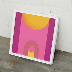 Colorful geometric abstract poster &quot;Gate IV&quot;, 20x20, 30x30 cm, 40x40 cm, 50x50 cm