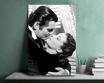 Gone With The Wind Movie Poster: Romantic Film Canvas Wall Art