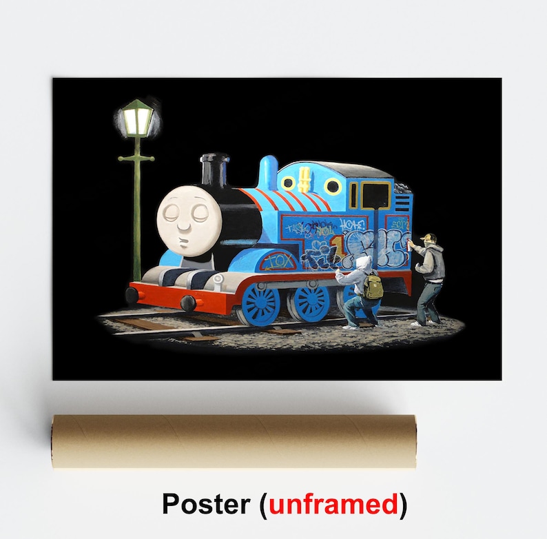 Felpa Jumper Per Bambini Con Stampa Banksy Thomas The Tank Engine - Tribal T-Shirts