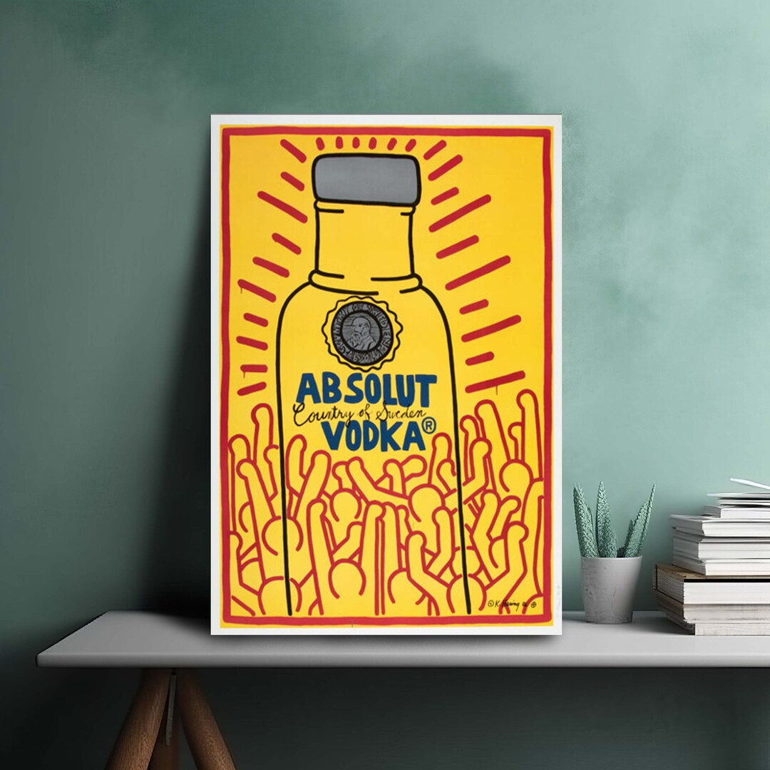 Keith Haring Vodka Pop Art Print Poster: Modern Wall Decor Canvas Art ...