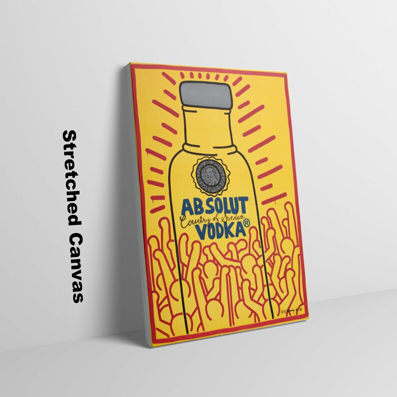 Keith Haring Vodka Pop Art Print Poster: Modern Wall Decor Canvas Art ...