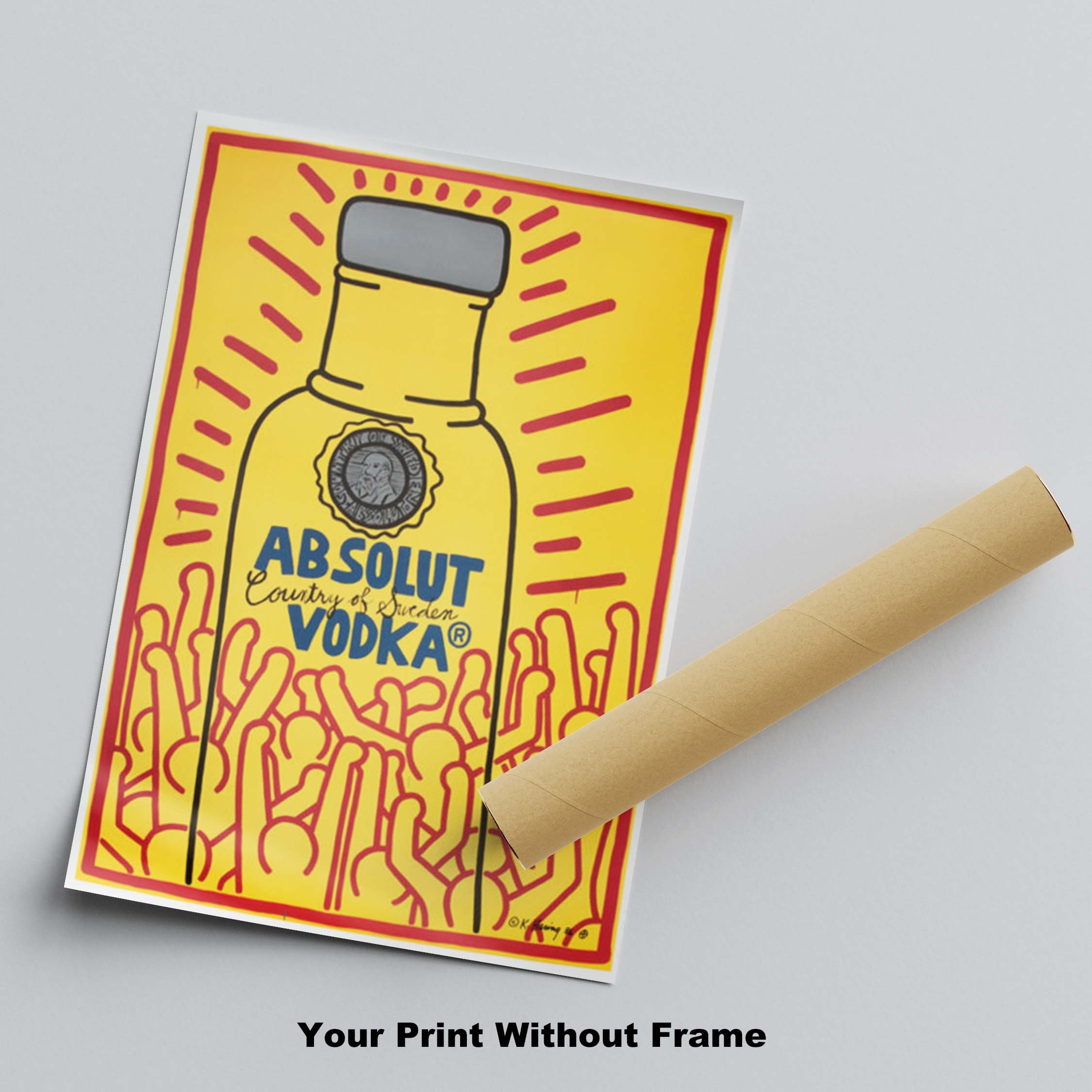 Keith Haring Vodka Pop Art Print Poster: Modern Wall Decor Canvas Art ...