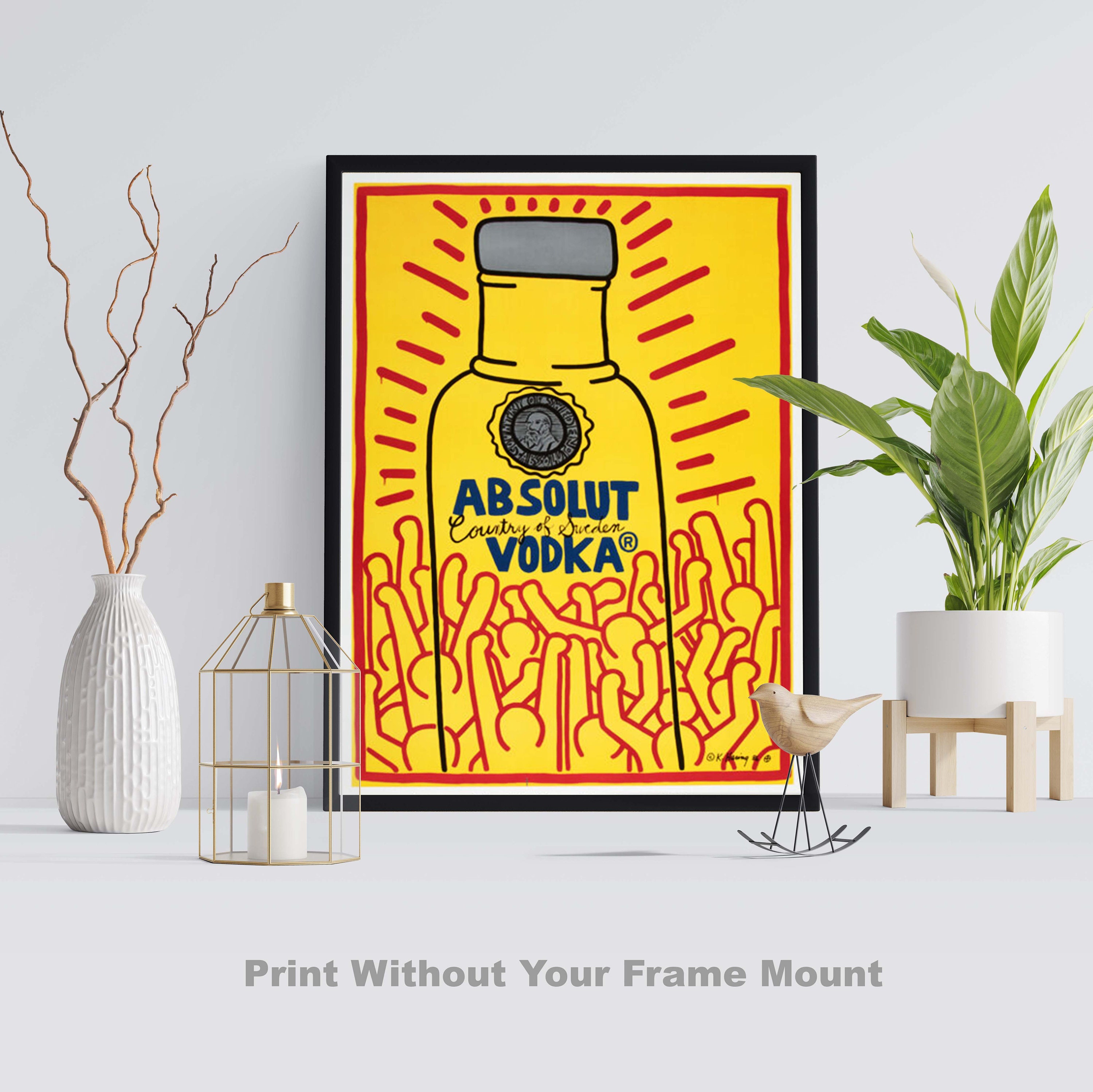 Keith Haring Vodka Pop Art Print Poster: Modern Wall Decor Canvas Art ...