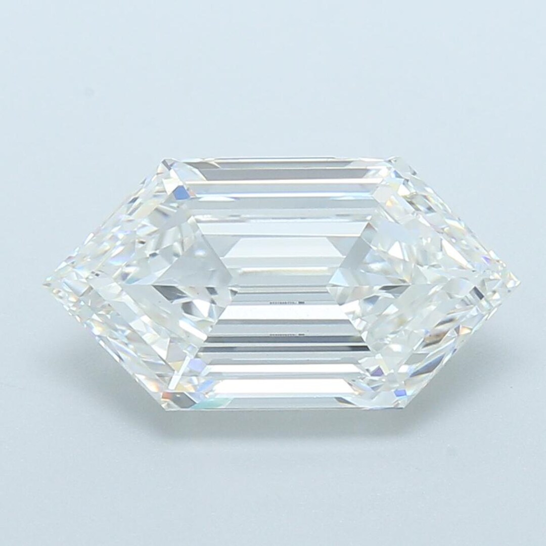 六角形カット ラボグロウンダイヤモンド 5.01ct Eカラー VVS2 