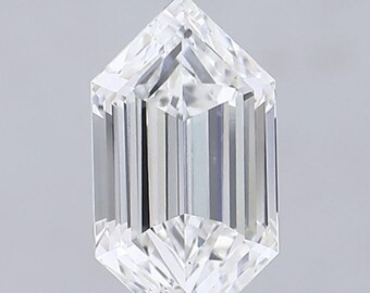 5,01 ct sechseckiger Stufenschliff, im Labor gezüchteter Diamant – einzigartiger loser Stein, IGI-zertifiziert